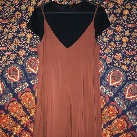 forever 21 mesh t-shirt dress with slip dress - Picture 2 of 4